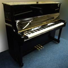 Feurich 122 upright Piano in Black – Inventory thumbnail – Roberts Pianos Oxford