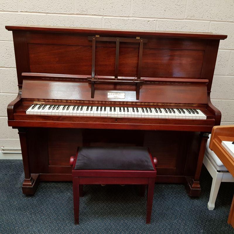 Chappell upright Piano in Mahogany – Gallery image – Roberts Pianos Oxford