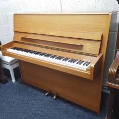 Sabel 118 upright Piano in light satin walnut – Inventory thumbnail – Roberts Pianos Oxford