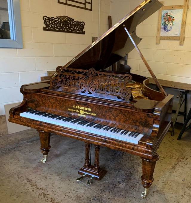 Bechstein V grand Piano in figured walnut – Inventory thumbnail – Roberts Pianos Oxford
