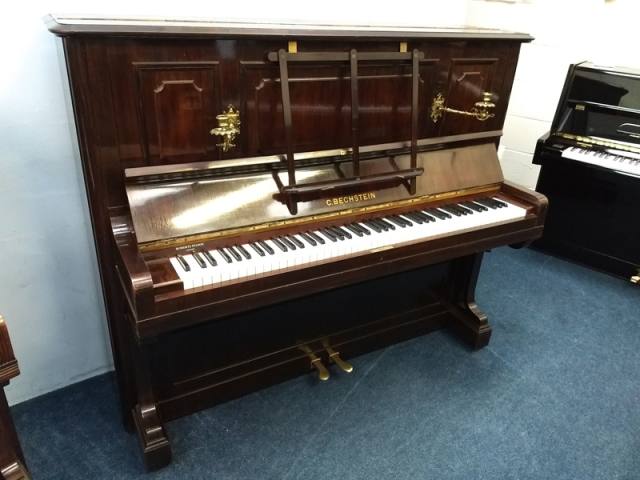 Bechstein 8 upright Piano in rosewood with sconces – Inventory thumbnail – Roberts Pianos Oxford