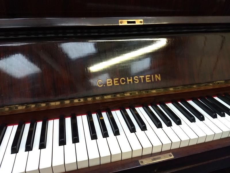 Bechstein 8 upright Piano in rosewood with sconces – Gallery image – Roberts Pianos Oxford