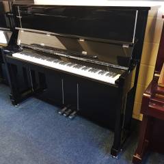 Feurich 125 upright Piano in Black – Inventory thumbnail – Roberts Pianos Oxford