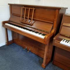 Welmar upright Piano in light mahogany – Inventory thumbnail – Roberts Pianos Oxford