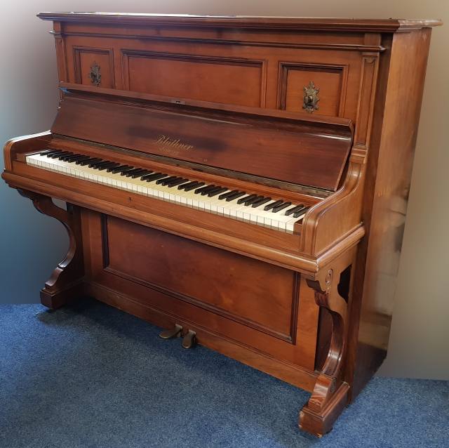 Bluthner upright Piano in rosewood – Inventory thumbnail – Roberts Pianos Oxford