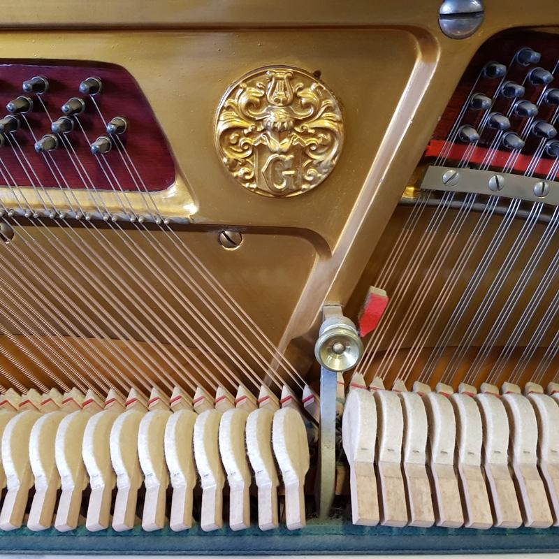 Grotrian Steinweg 125 upright Piano in Walnut – Gallery image – Roberts Pianos Oxford