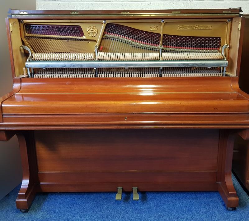 Grotrian Steinweg 125 upright Piano in Walnut – Gallery image – Roberts Pianos Oxford