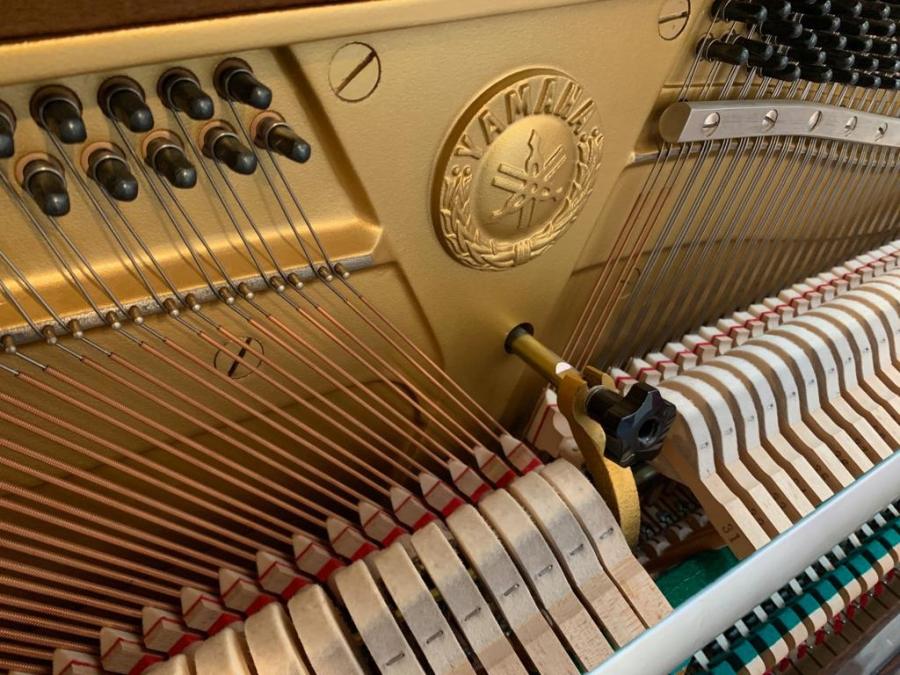 Yamaha M1S upright Piano in Bright walnut – Gallery image – Roberts Pianos Oxford