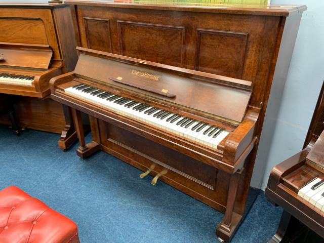 Grotrian Steinweg upright Piano in walnut – Inventory thumbnail – Roberts Pianos Oxford