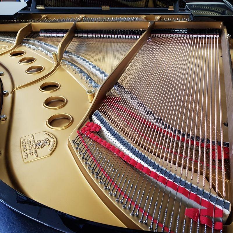Steinway M grand Piano in bright black – Gallery image – Roberts Pianos Oxford