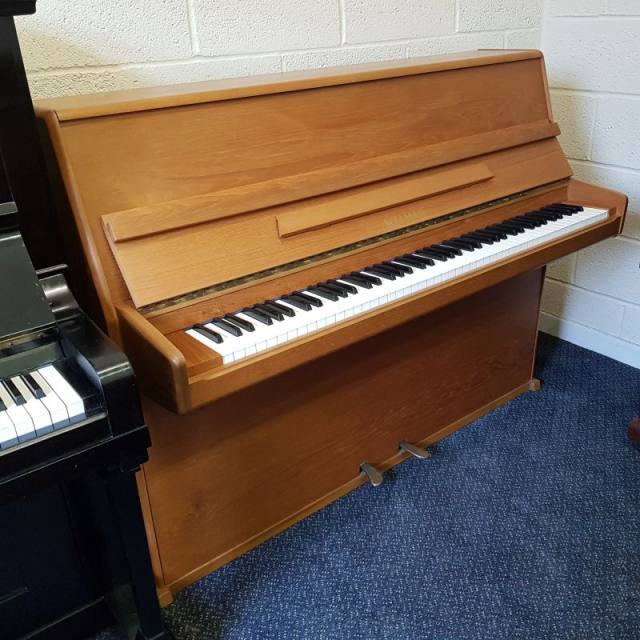 Welmar upright Piano in teak – Inventory thumbnail – Roberts Pianos Oxford