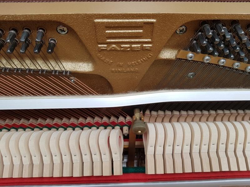 Fazer upright Piano in mahogany – Gallery image – Roberts Pianos Oxford
