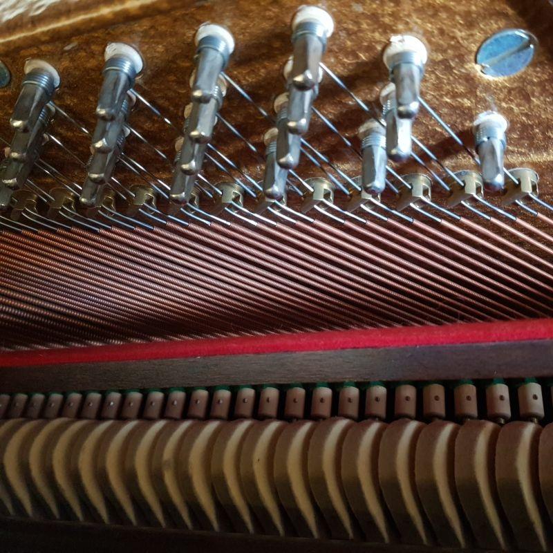 Feurich 120 upright Piano in light rosewood/cherry – Gallery image – Roberts Pianos Oxford