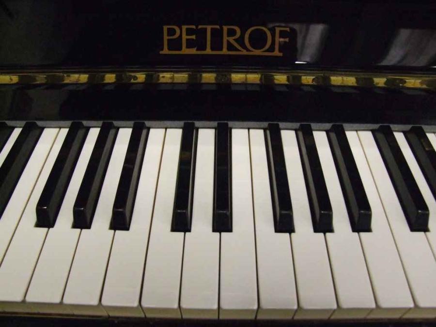 Petrof upright Piano in Black – Gallery image – Roberts Pianos Oxford
