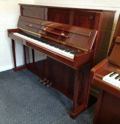 Schimmel upright Piano in bright mahogany – Inventory thumbnail – Roberts Pianos Oxford