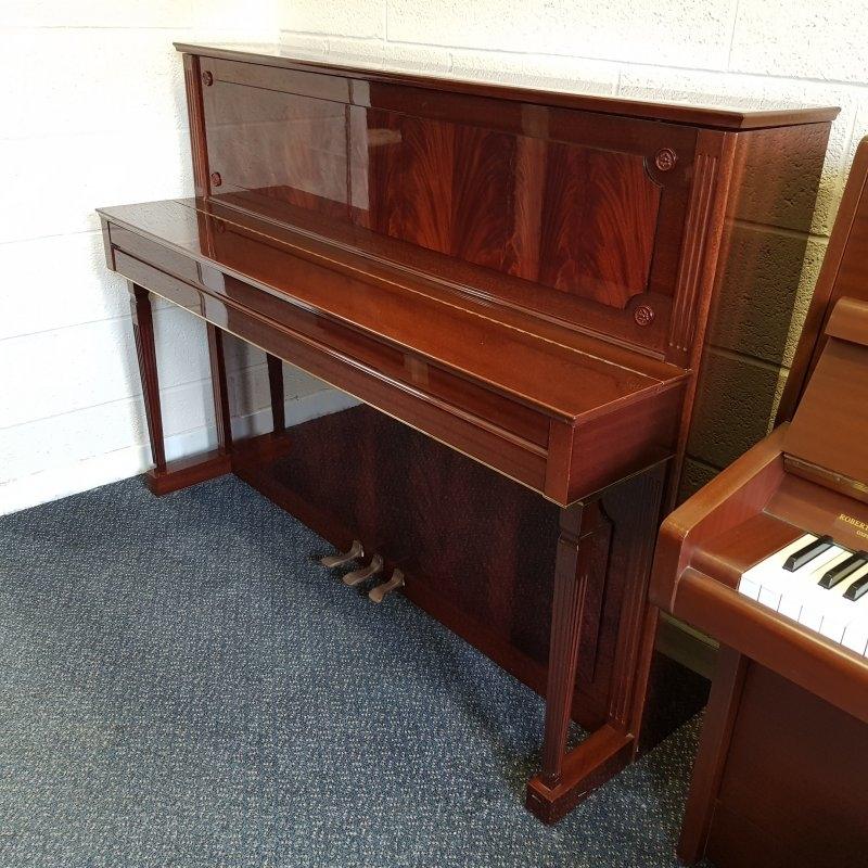 Schimmel upright Piano in bright mahogany – Gallery image – Roberts Pianos Oxford