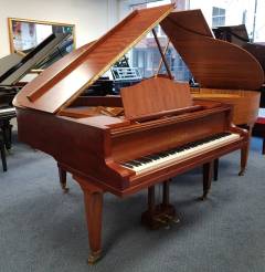 Bluthner Style lV grand Piano in fiddleback mahogany – Inventory thumbnail – Roberts Pianos Oxford