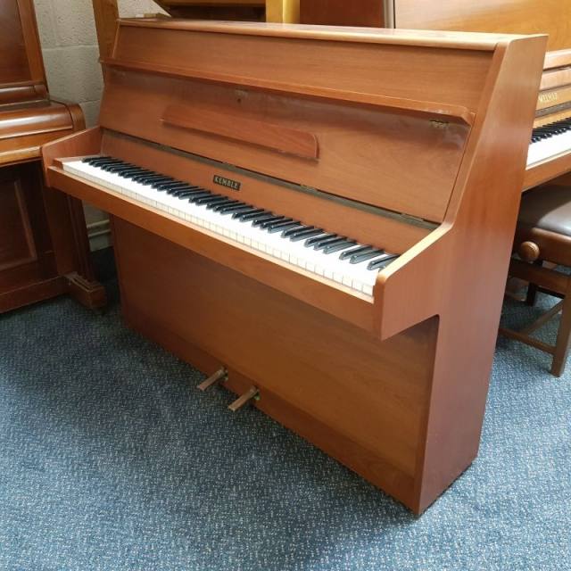 Kemble upright Piano in crown cut mahogany – Inventory thumbnail – Roberts Pianos Oxford