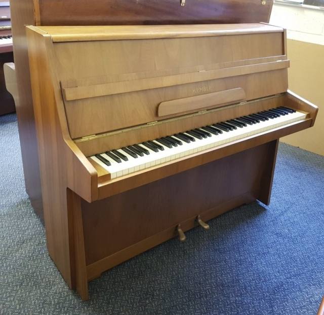Kemble upright Piano in crown cut walnut – Inventory thumbnail – Roberts Pianos Oxford