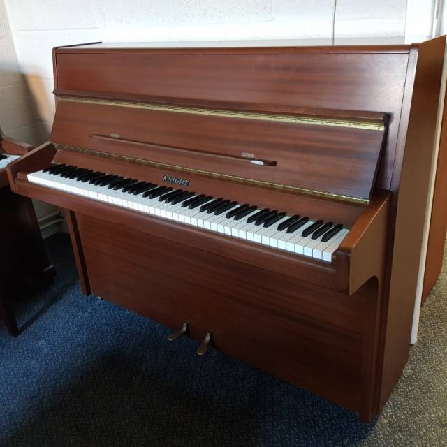 Knight K10 upright Piano in Mahogany – Inventory thumbnail – Roberts Pianos Oxford