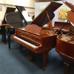 Bluthner Style lV grand Piano in fiddleback mahogany – Inventory thumbnail – Roberts Pianos Oxford
