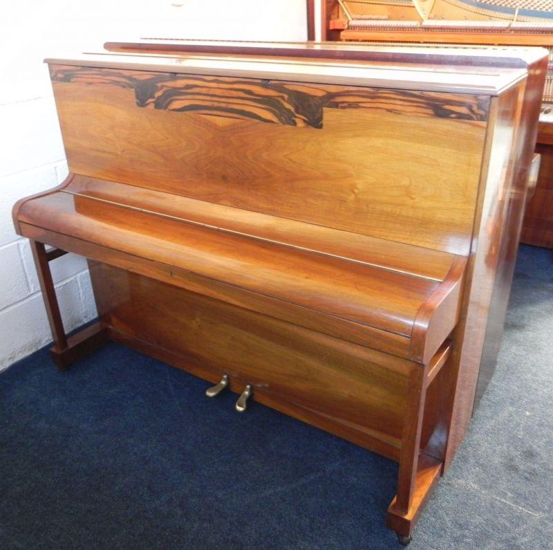 Hulbert Art Deco upright Piano in figured walnut – Gallery image – Roberts Pianos Oxford