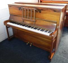 Hulbert Art Deco upright Piano in figured walnut – Inventory thumbnail – Roberts Pianos Oxford