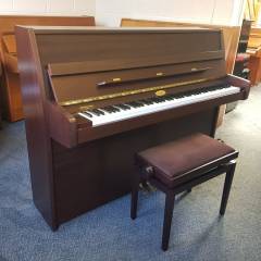 Kemble Cambridge 3 pedal upright Piano in satin mahogany – Inventory thumbnail – Roberts Pianos Oxford
