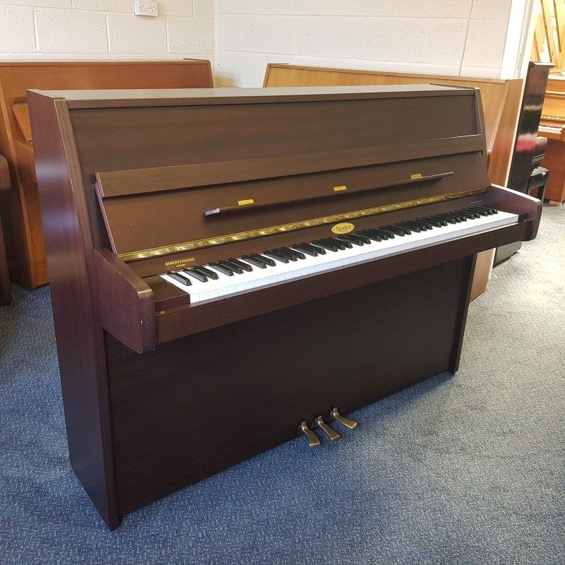 Kemble Cambridge 3 pedal upright Piano in satin mahogany – Gallery image – Roberts Pianos Oxford
