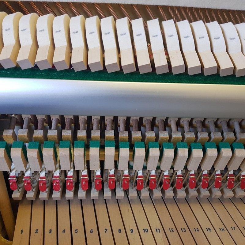 Kemble Cambridge 3 pedal upright Piano in satin mahogany – Gallery image – Roberts Pianos Oxford