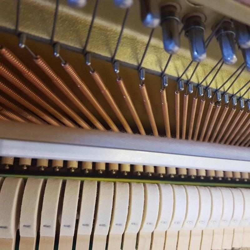 Kemble Cambridge 3 pedal upright Piano in satin mahogany – Gallery image – Roberts Pianos Oxford