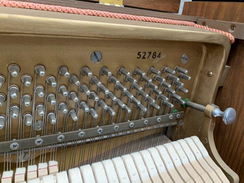 Knight K20 upright Piano in walnut – Gallery image – Roberts Pianos Oxford
