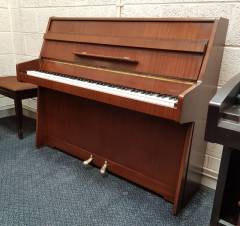 Kemble Compact upright Piano in medium mahogany – Inventory thumbnail – Roberts Pianos Oxford
