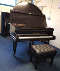Gebruder Knake 145cm grand Piano in black – Inventory thumbnail – Roberts Pianos Oxford