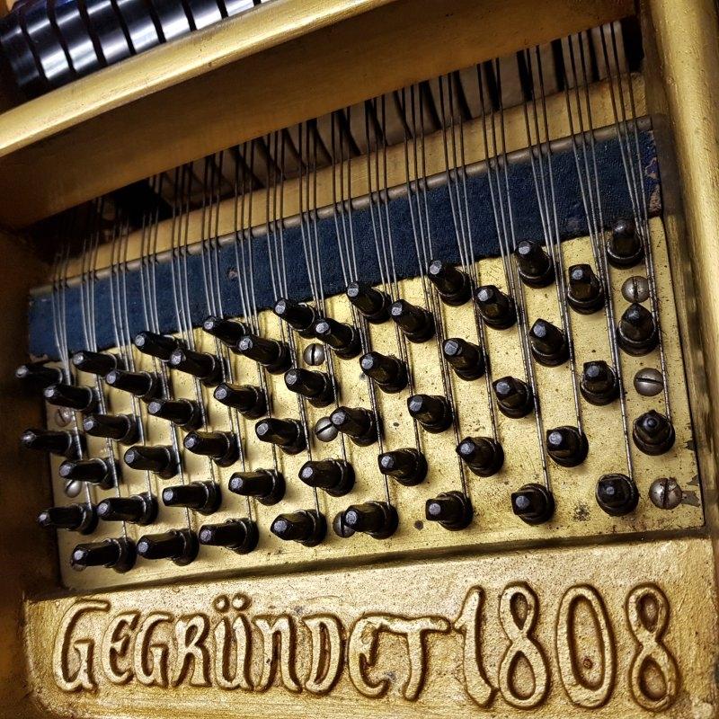 Gebruder Knake 145cm grand Piano in black – Gallery image – Roberts Pianos Oxford