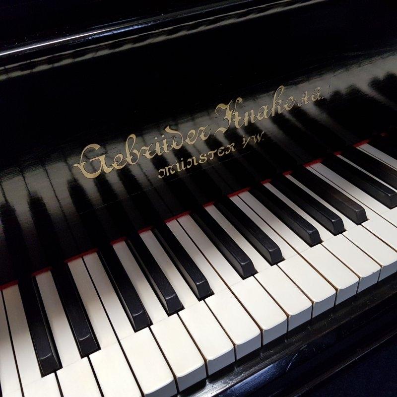 Gebruder Knake 145cm grand Piano in black – Gallery image – Roberts Pianos Oxford
