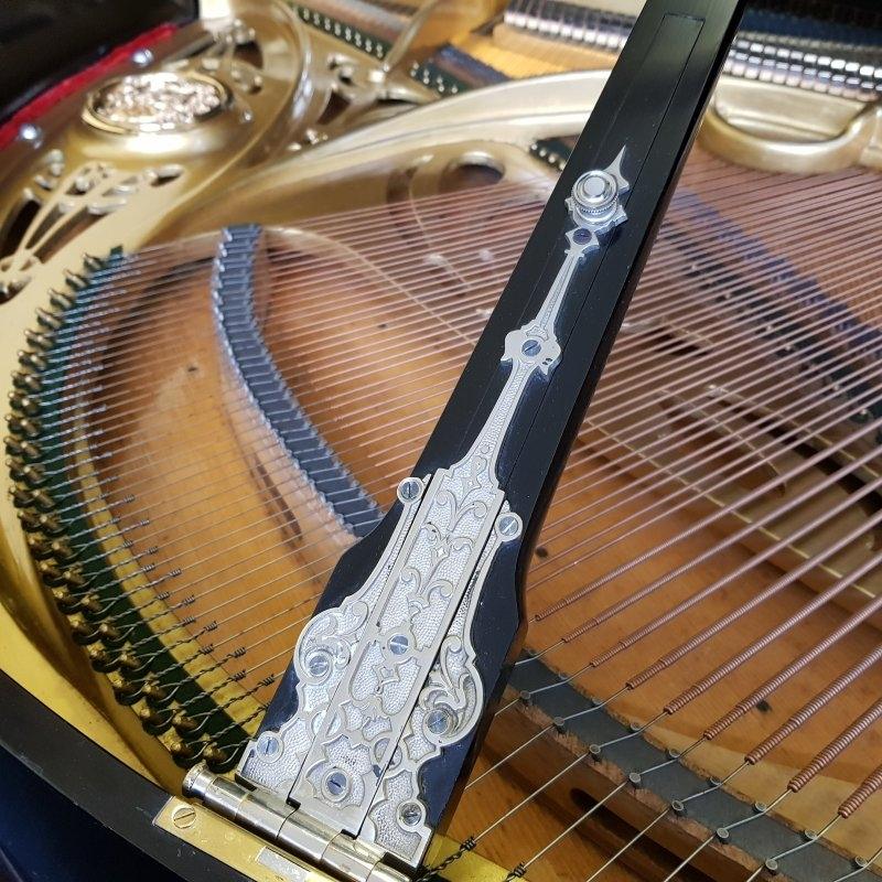 Gebruder Knake 145cm grand Piano in black – Gallery image – Roberts Pianos Oxford