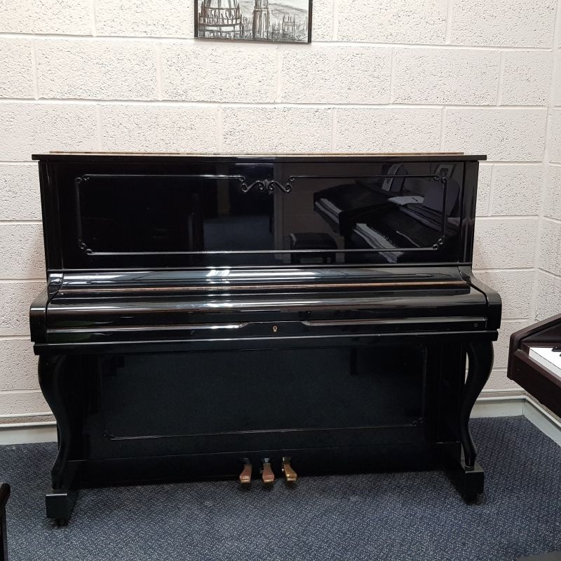 Young Chang upright Piano in black – Gallery image – Roberts Pianos Oxford