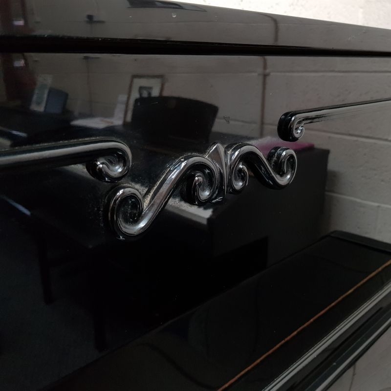 Young Chang upright Piano in black – Gallery image – Roberts Pianos Oxford