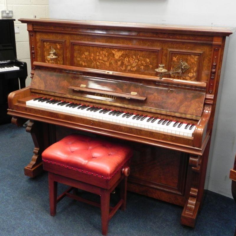 Ed Seiler / Reid Sohn 129 and RS S-108S upright Piano in walnut with inlay – Gallery image – Roberts Pianos Oxford