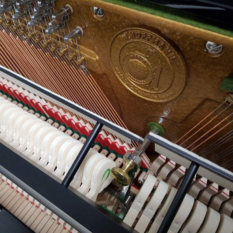 Hoffmann Bechstein T128 upright Piano in bright black – Gallery image – Roberts Pianos Oxford