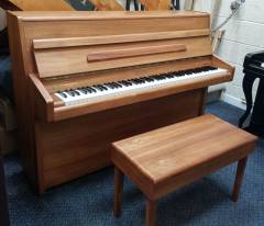 Knight K6 upright Piano in satin light rosewood – Inventory thumbnail – Roberts Pianos Oxford