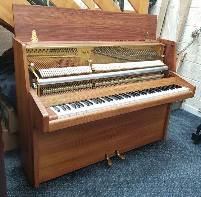 Knight K6 upright Piano in satin light rosewood – Gallery image – Roberts Pianos Oxford