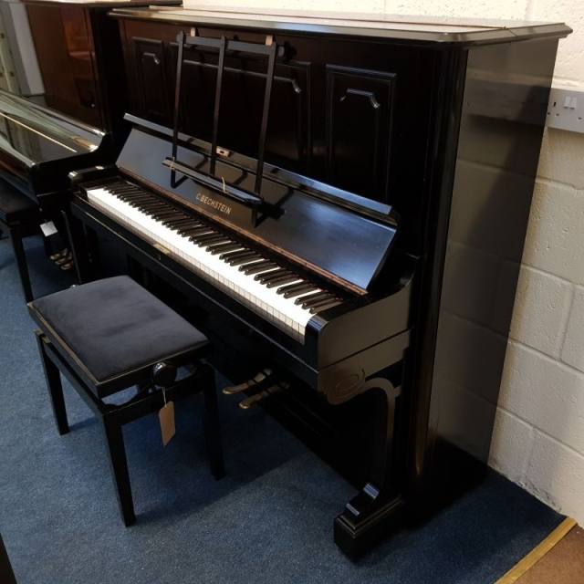 Bechstein 8 upright Piano in black (original ebonised finish) – Inventory thumbnail – Roberts Pianos Oxford