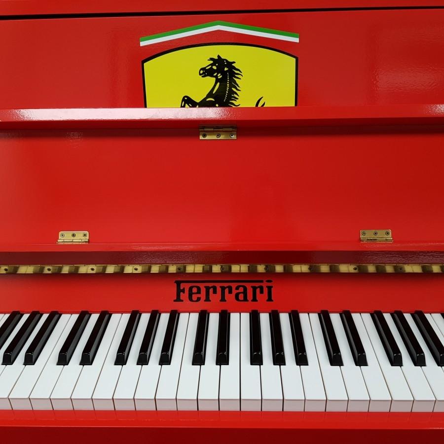 Ferrari Red 107cm upright Piano in Ferrari red – Gallery image – Roberts Pianos Oxford