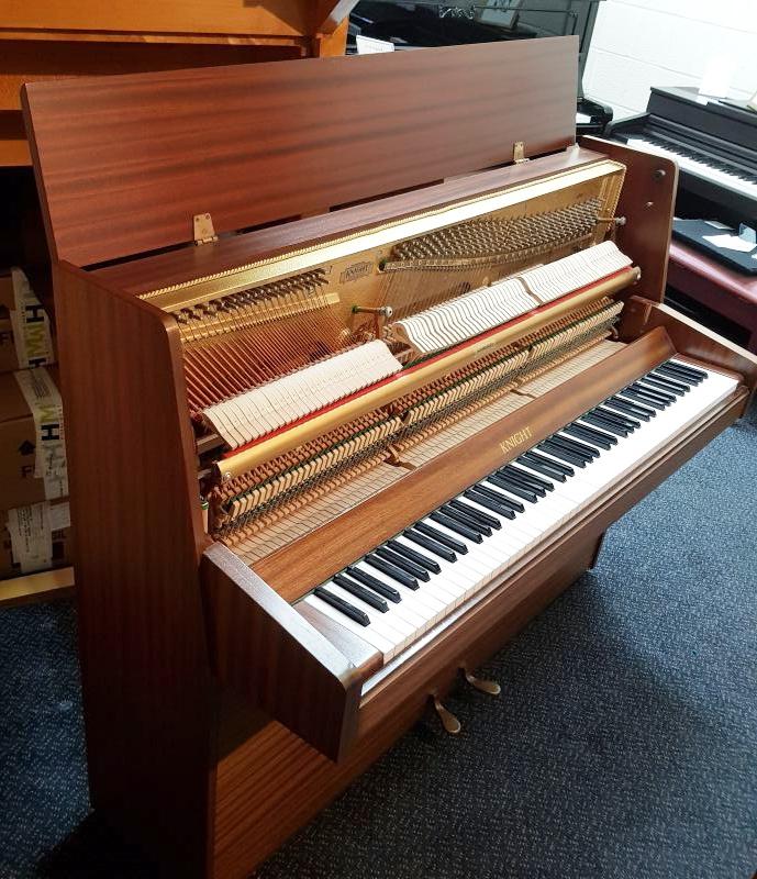 Knight London upright Piano in Mahogany – Gallery image – Roberts Pianos Oxford