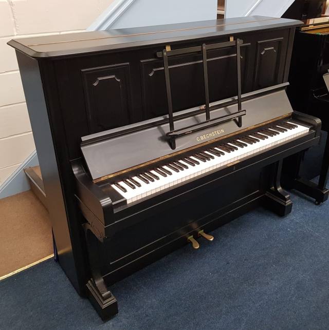 Bechstein 8 upright Piano in matt black – Inventory thumbnail – Roberts Pianos Oxford