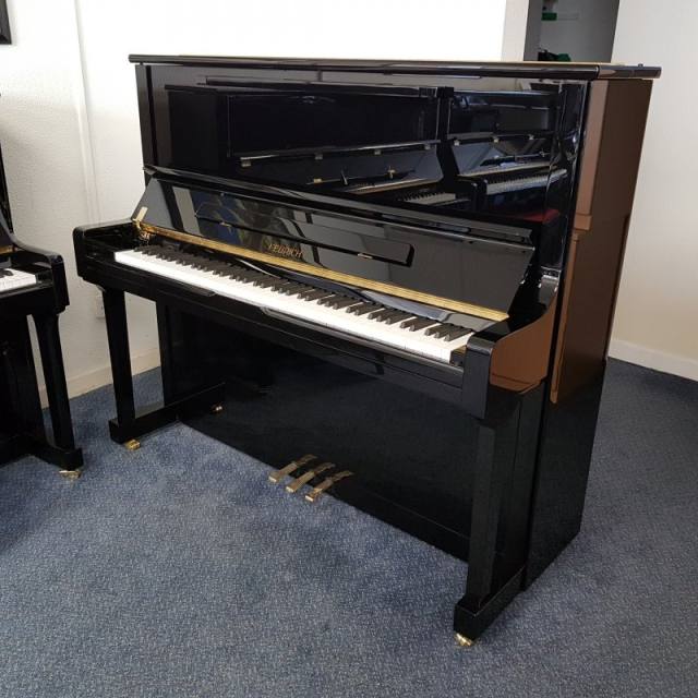 Feurich 133 Concert upright Piano in Black – Inventory thumbnail – Roberts Pianos Oxford