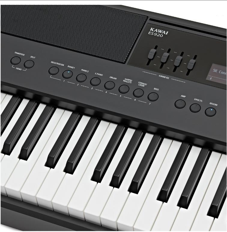 Kawai ES920 digital Piano in Metallic black – Gallery image – Roberts Pianos Oxford