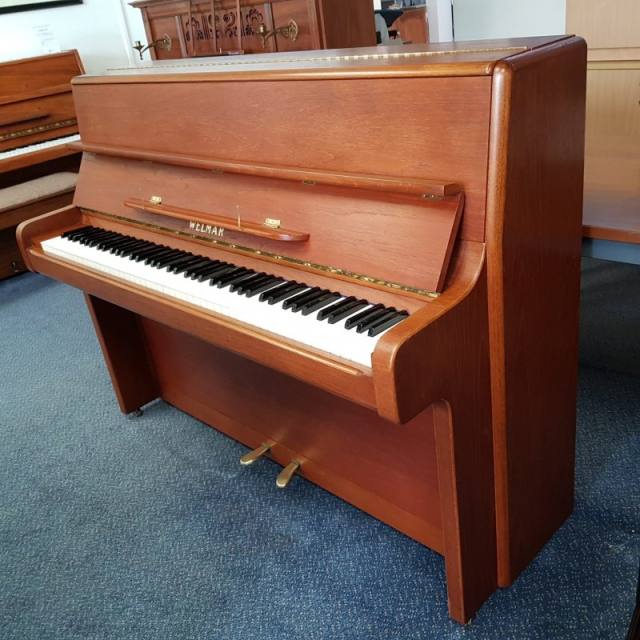 Welmar upright Piano in Teak – Inventory thumbnail – Roberts Pianos Oxford